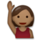 Person Raising Hand - Medium Black emoji on LG